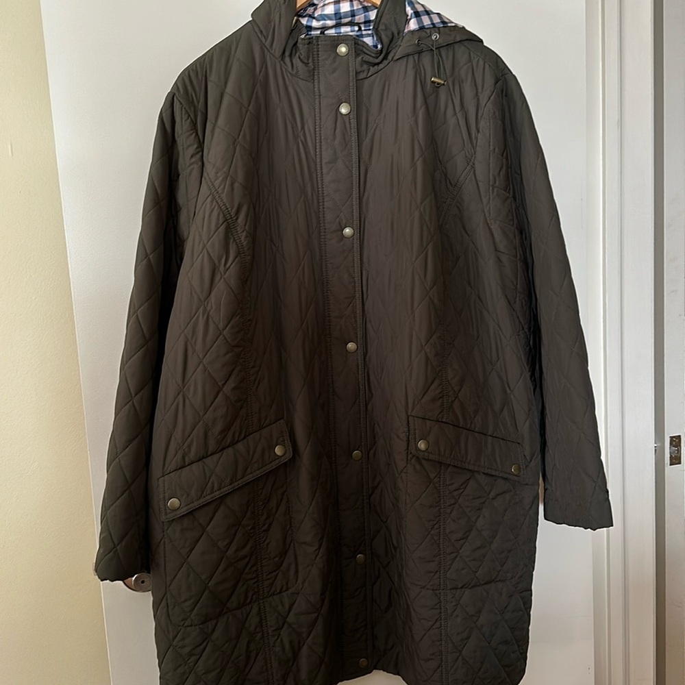 Talbots Women’s Car Coat Plus size 3X . Very nice coat . No flaws at all .